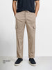 Men's Beige Relaxed Fit Solid Utility Joggers