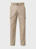 Men's Beige Relaxed Fit Solid Utility Joggers