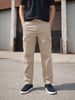 Men's Beige Relaxed Fit Solid Utility Joggers