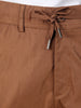 Men's Brown Relaxed Fit Solid Utility Joggers