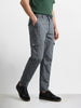 Men's Grey Relaxed Fit Solid Utility Joggers