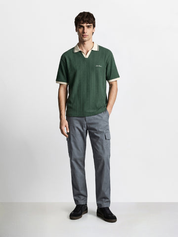 Men's Grey Relaxed Fit Solid Utility Joggers