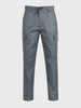 Men's Grey Relaxed Fit Solid Utility Joggers
