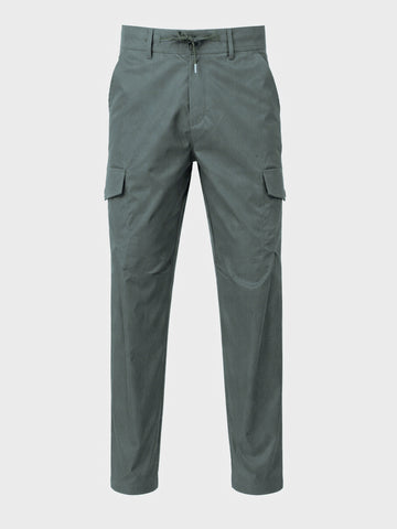 Men's Olive Relaxed Fit Solid Utility Joggers