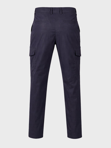 Men's Blue Relaxed Fit Solid Utility Joggers