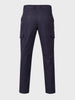 Men's Blue Relaxed Fit Solid Utility Joggers