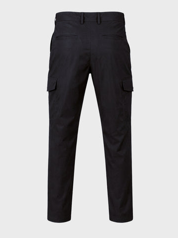 Men's Black Relaxed Fit Solid Utility Joggers