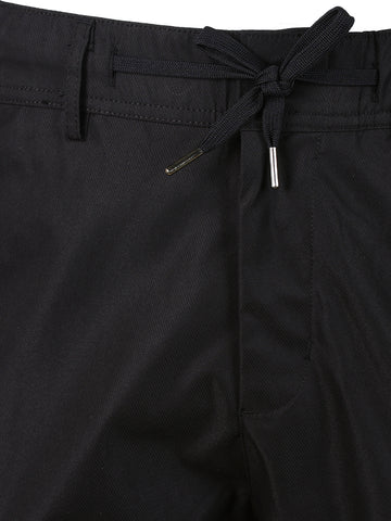 Men's Black Relaxed Fit Solid Utility Joggers