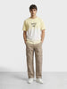 Men's Khaki Relaxed Fit Solid Utility Joggers