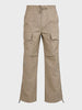 Men's Khaki Relaxed Fit Solid Utility Joggers