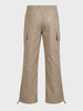 Men's Khaki Relaxed Fit Solid Utility Joggers