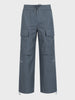 Men's Grey Relaxed Fit Solid Utility Joggers