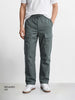 Men's Olive Relaxed Fit Solid Utility Joggers