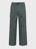 Men's Olive Relaxed Fit Solid Utility Joggers