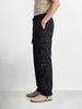 Men's Black Relaxed Fit Solid Utility Joggers