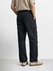 Men's Black Relaxed Fit Solid Utility Joggers