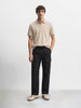 Men's Black Relaxed Fit Solid Utility Joggers