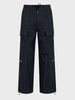 Men's Black Relaxed Fit Solid Utility Joggers