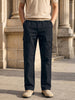 Men's Black Relaxed Fit Solid Utility Joggers
