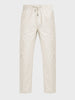 Men's Beige Relaxed Fit Solid Utility Joggers