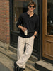Men's Beige Relaxed Fit Solid Utility Joggers