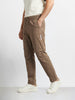 Men's Khaki Relaxed Fit Solid Utility Joggers