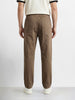 Men's Khaki Relaxed Fit Solid Utility Joggers