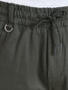 Men's Green Relaxed Fit Solid Utility Joggers
