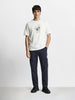 Men's Blue Relaxed Fit Solid Utility Joggers
