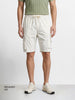 Men's White Relaxed Fit Solid Utility Shorts