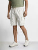 Men's White Relaxed Fit Solid Utility Shorts