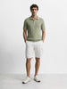 Men's White Relaxed Fit Solid Utility Shorts