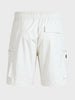 Men's White Relaxed Fit Solid Utility Shorts