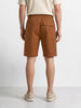 Men's Brown Relaxed Fit Solid Utility Shorts