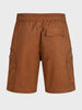Men's Brown Relaxed Fit Solid Utility Shorts