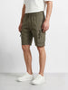Men's Green Relaxed Fit Solid Utility Shorts