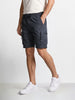 Men's Grey Relaxed Fit Solid Utility Shorts