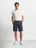 Men's Grey Relaxed Fit Solid Utility Shorts