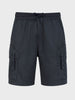 Men's Grey Relaxed Fit Solid Utility Shorts