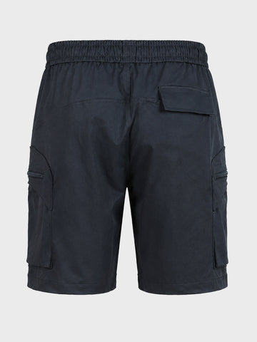 Men's Grey Relaxed Fit Solid Utility Shorts