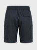 Men's Grey Relaxed Fit Solid Utility Shorts