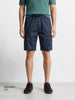 Men's Navy Blue Relaxed Fit Solid Utility Shorts