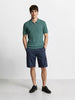 Men's Navy Blue Relaxed Fit Solid Utility Shorts