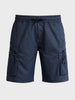 Men's Navy Blue Relaxed Fit Solid Utility Shorts