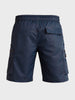 Men's Navy Blue Relaxed Fit Solid Utility Shorts