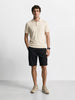 Men's Black Relaxed Fit Solid Utility Shorts