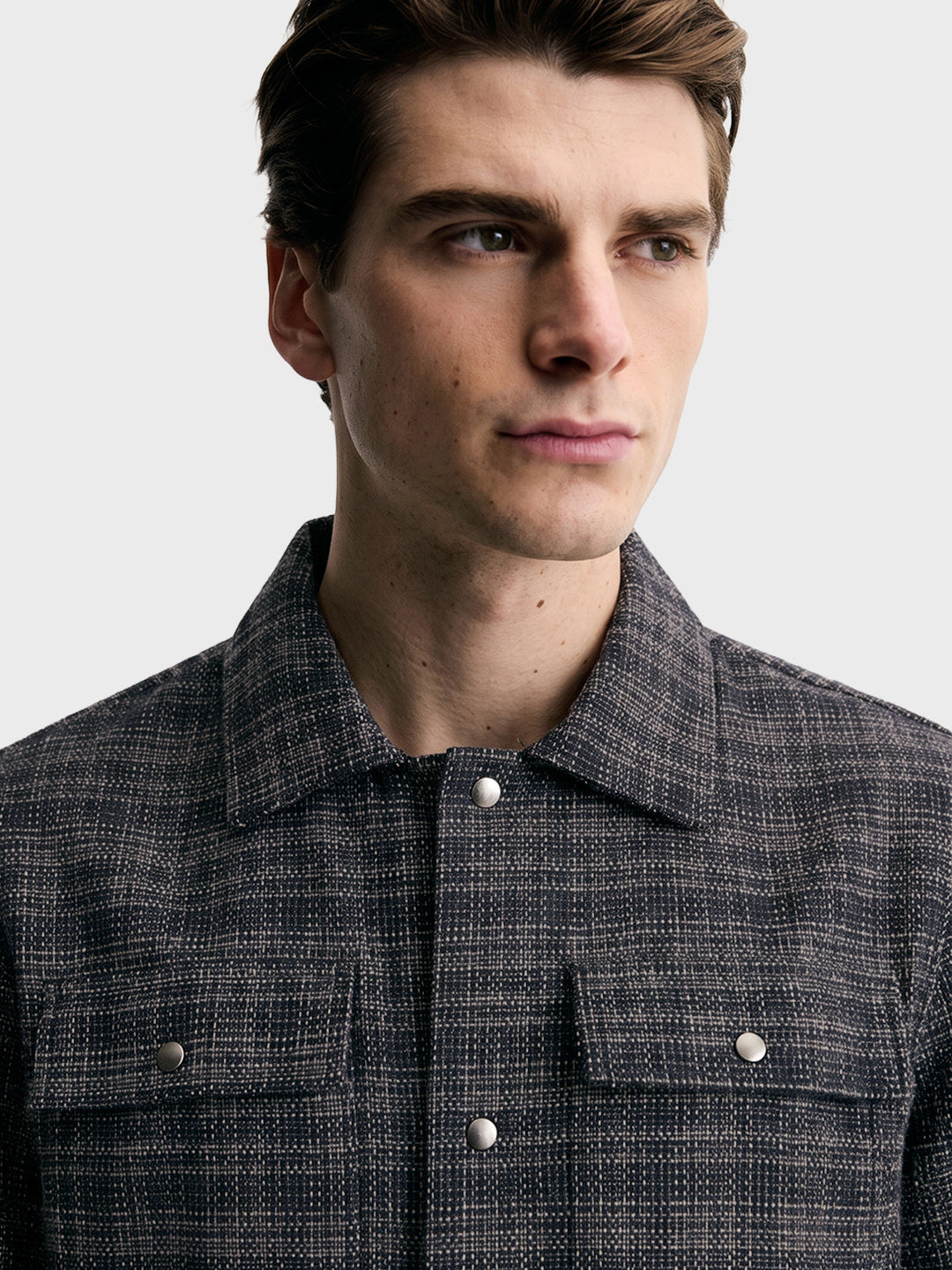 Men's Grey Regular Fit Graphic Printed Retro Wear Jacket