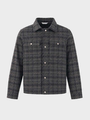 Men's Grey Regular Fit Graphic Printed Retro Wear Jacket
