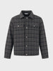 Men's Grey Regular Fit Graphic Printed Retro Wear Jacket