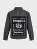 Men's Grey Regular Fit Graphic Printed Retro Wear Jacket